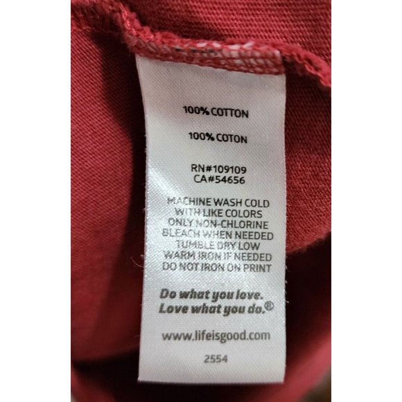 Life is Good Red Thanksgiving 2021 Crusher Long Sleeve T Shirt Size Large - Picture 8 of 9